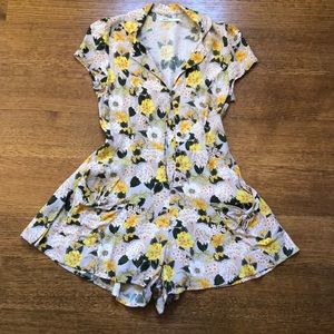 UO cream/yellow romper